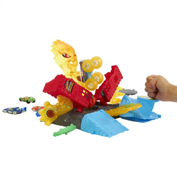 Hot Wheels: Monster Trucks Power Smashers ognjena pošast stezni set - Mattel slika 4