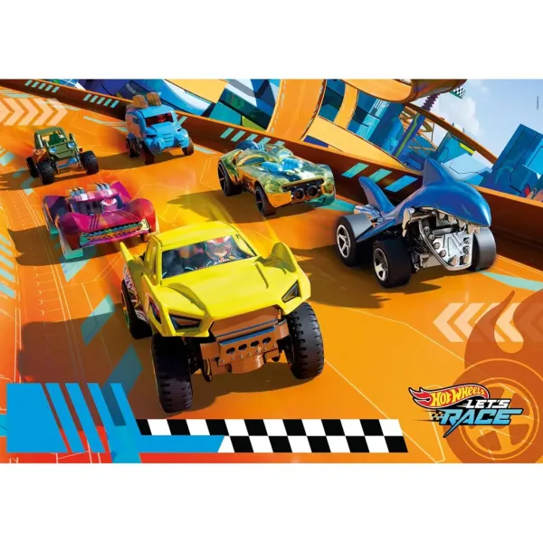 Hot Wheels dirka 104-delna maxi supercolor sestavljanka - Clementoni slika 2