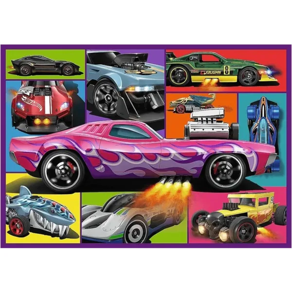 Hot Wheels dirkalni avtomobili, komplet 4 sestavljank po 250 kosov - Trefl slika 4