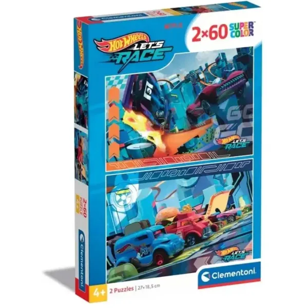 Hotwheels 2x60-delna Supercolor sestavljanka - Clementoni slika 1