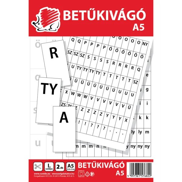 ICO: SÜNI izrezovalnik črk, format A/5, 2 lista slika 1