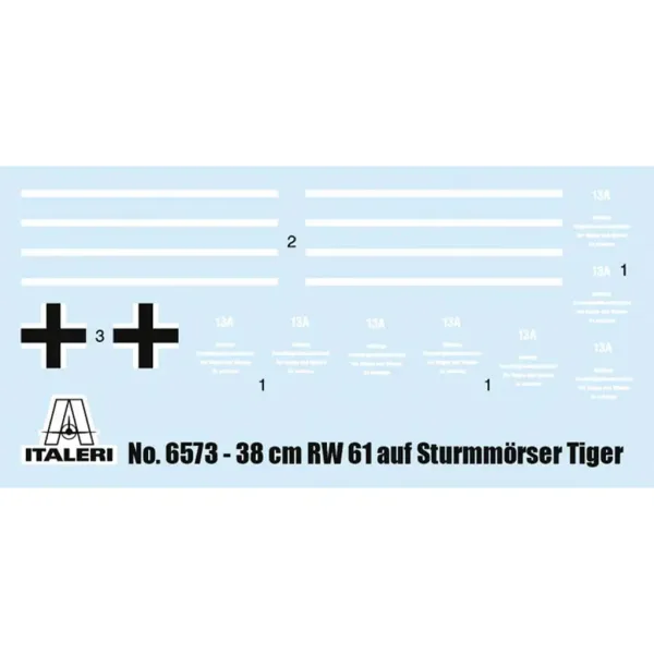 Italeri 1/35 38 cm RW 61 auf STURMMORSER TIGER tank maketa slika 2