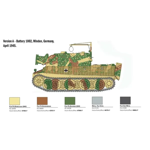 Italeri 1/35 38 cm RW 61 auf STURMMORSER TIGER tank maketa slika 3