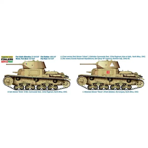 Italeri 1/35 Carro Armato M14/41 I Serie tank maketa slika 3