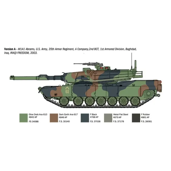 Italeri 1/35 M1A1 Abrams tank maketa slika 3