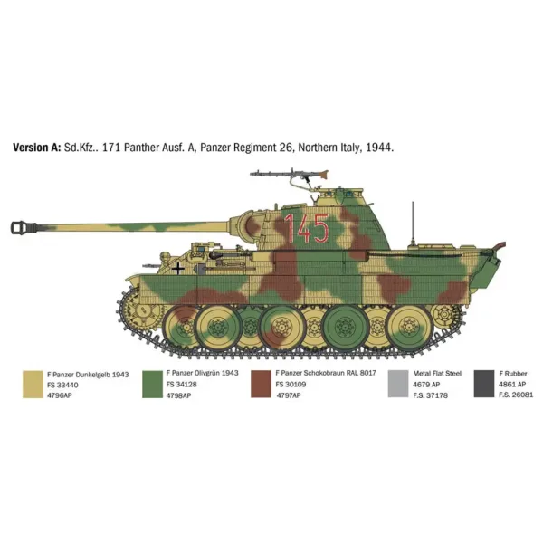 Italeri 1/35 Sd.Kfz. 171 Panther Ausf. A tank maketa slika 3