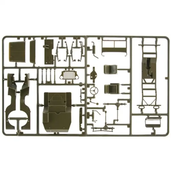 Italeri 1/35 Willys MB vojaški Jeep s prikolico model vozila slika 6