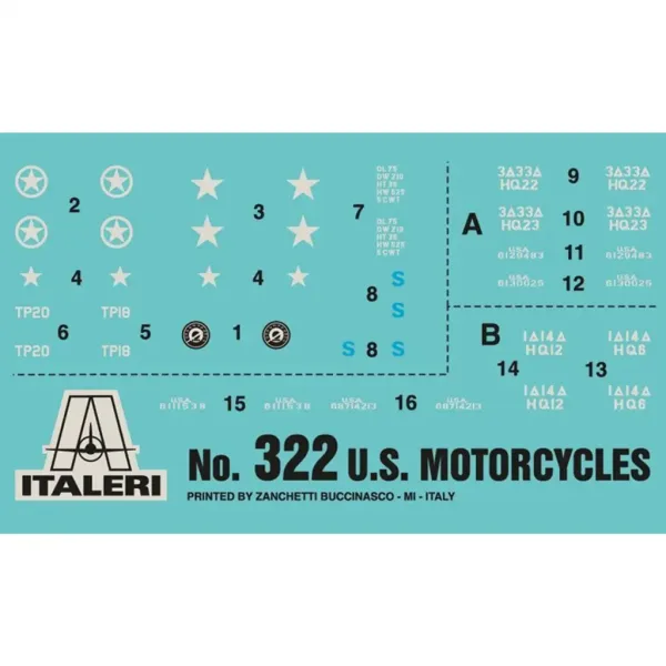 Italeri 1/35 ameriški motocikli 2 vojaška motorna kolesa maketa slika 4