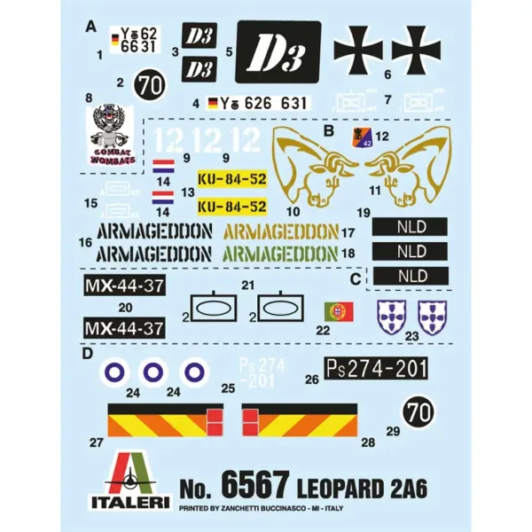 Italeri 1/35 maketa tanka Leopard 2A6 slika 2