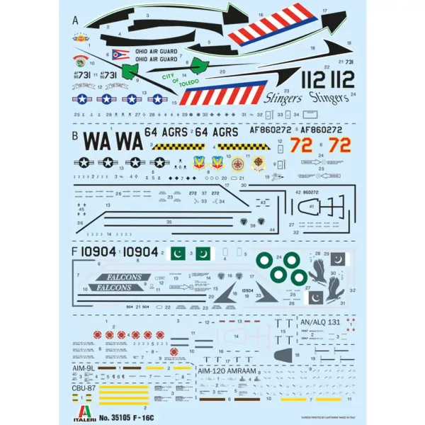 Italeri 1/48 F-16C Fighting Falcon lovsko letalo maketa slika 2