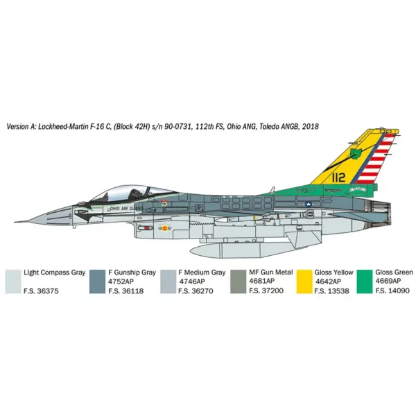 Italeri 1/48 F-16C Fighting Falcon lovsko letalo maketa slika 3
