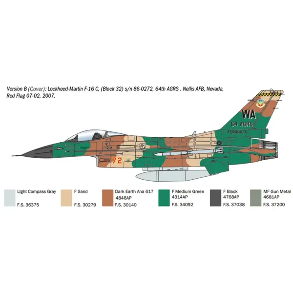 Italeri 1/48 F-16C Fighting Falcon lovsko letalo maketa slika 4