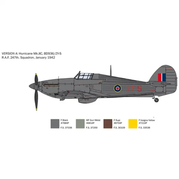Italeri 1/48 Hurricane Mk.IIC letalski model slika 3