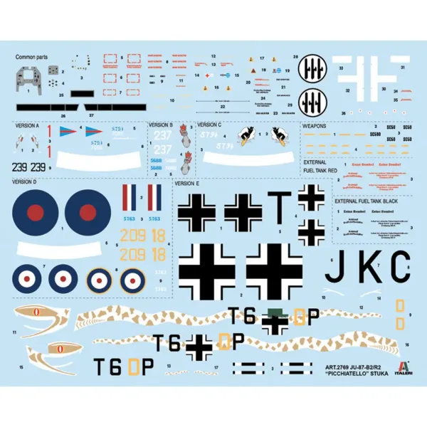 Italeri 1/48 Ju 87 B-2/R-2 Picchiatello letalski model slika 2