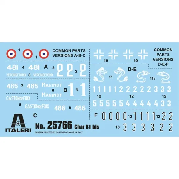 Italeri 1/56 Char B1 Bis tank maketa slika 2
