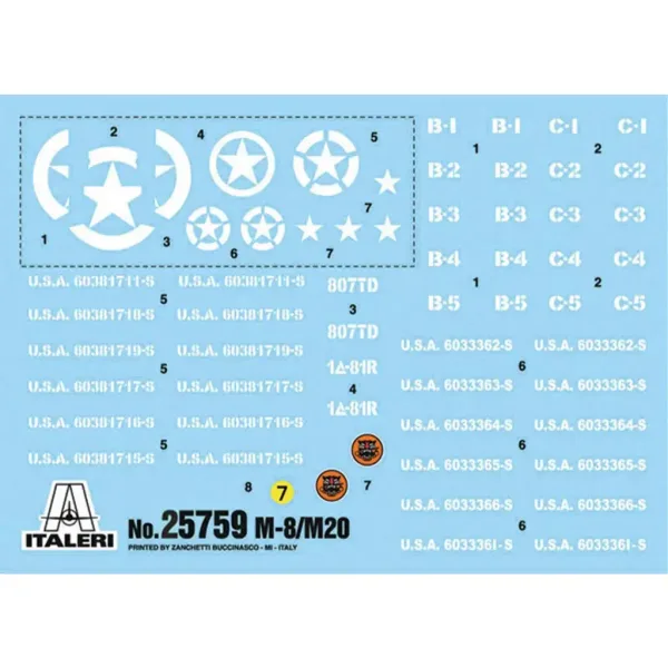 Italeri 1/56 M8/M20 tank maketa slika 2