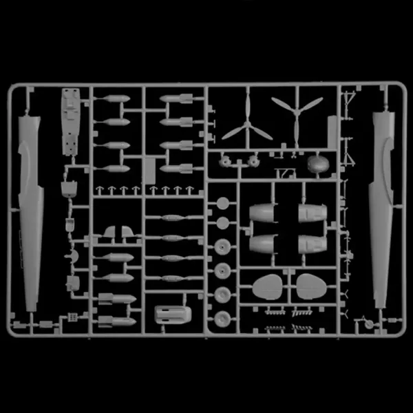 Italeri 1/72 Bf 110 C Zerstörer lovski letalski model slika 8