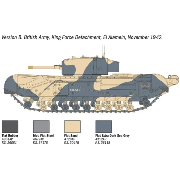 Italeri 1/72 Churchill Mk. III tank maketa slika 4