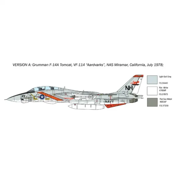 Italeri 1/72 F-14A Tomcat lovski model letala slika 3