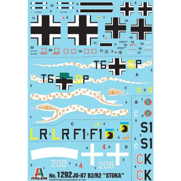 Italeri 1/72 Ju-87 B2/R2 Stuka potapljaški bombnik model letala slika 2