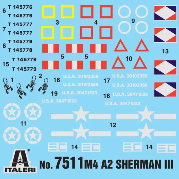 Italeri 1/72 M4A2 Sherman III tank 2-delni komplet maket slika 2