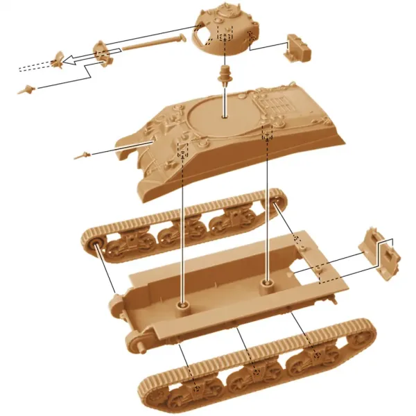 Italeri 1/72 M4A2 Sherman III tank 2-delni komplet maket slika 4