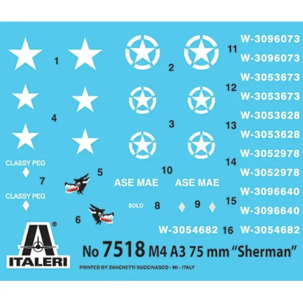 Italeri 1/72 M4A3 75mm Sherman tank 2-delni komplet maket slika 2