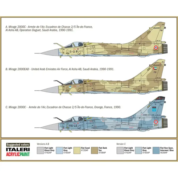 Italeri 1/72 Mirage 2000C lovsko letalo maketa slika 3