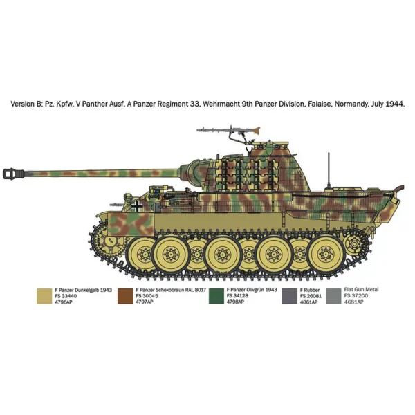 Italeri 1/72 Pz. Kpfw. V Panther Ausf. A maketa tank Panther slika 4