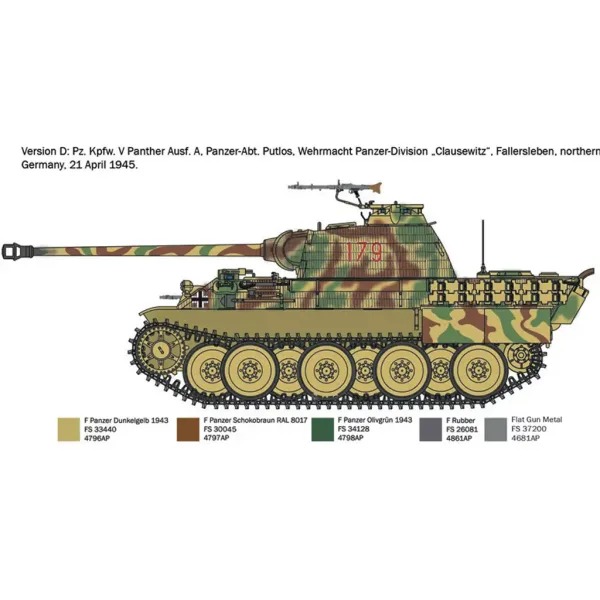 Italeri 1/72 Pz. Kpfw. V Panther Ausf. A maketa tank Panther slika 6