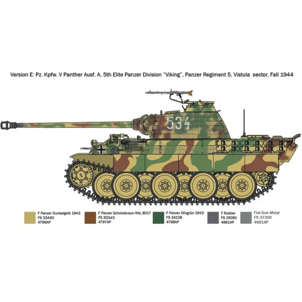 Italeri 1/72 Pz. Kpfw. V Panther Ausf. A maketa tank Panther slika 7