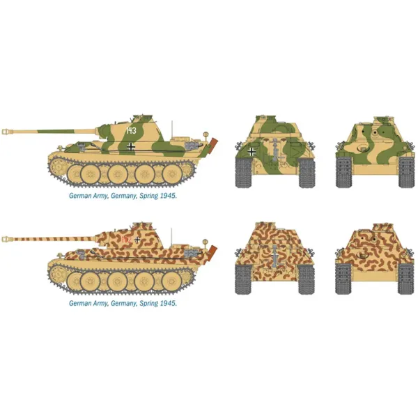 Italeri 1/72 Pz. Kpfw. V Panther Ausf. G Panther tank 2-delni komplet maket slika 4