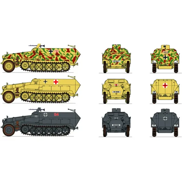 Italeri 1/72 Sd. Kfz. 251/1 Ausf. C polgoseni oklepni vozili 2-delni maketni set slika 3