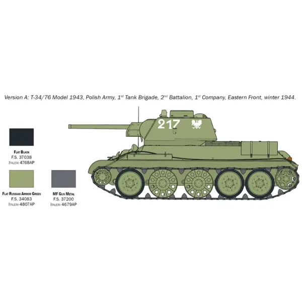 Italeri 1/72 T-34/76 Model 1943 tank maketa slika 3