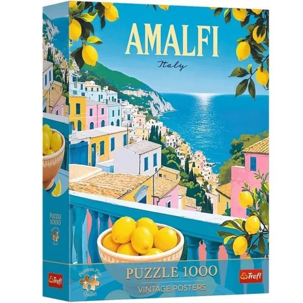 Italija Amalfi vintage plakati Premium Plus 1000-delna sestavljanka - Trefl slika 1