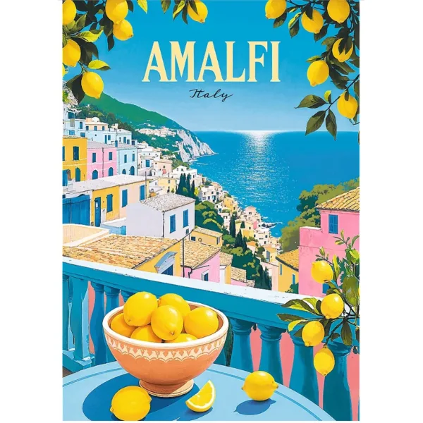 Italija Amalfi vintage plakati Premium Plus 1000-delna sestavljanka - Trefl slika 2