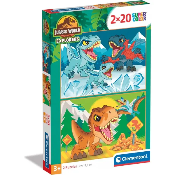 Jurassic World 2x20-delni Supercolor sestavljanka - Clementoni slika 1