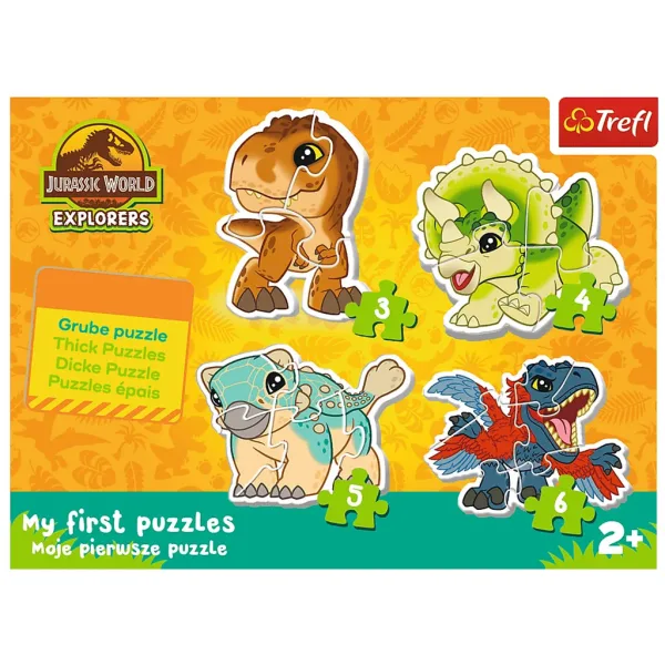 Jurassic World: Srčkani dinozavri - Prva otroška sestavljanka 3-, 4-, 5- in 6-delna - Trefl slika 2