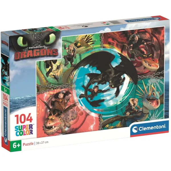 Kako izuriti svojega zmaja 104-delni Supercolor puzzle - Clementoni slika 1