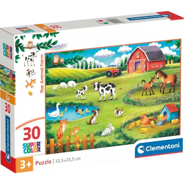 Kmetija živali 30-delna Supercolor sestavljanka - Clementoni slika 1