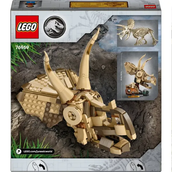 LEGO® Jurassic World: Ostanki dinozavrov - Triceratopsova lobanja (76959) slika 5