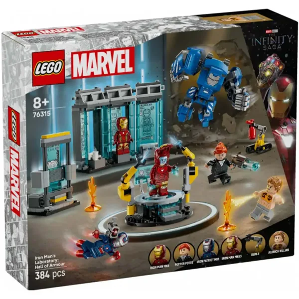 LEGO® Marvel: Laboratorij Iron Mana: Dvorana oklepov (76315) slika 1
