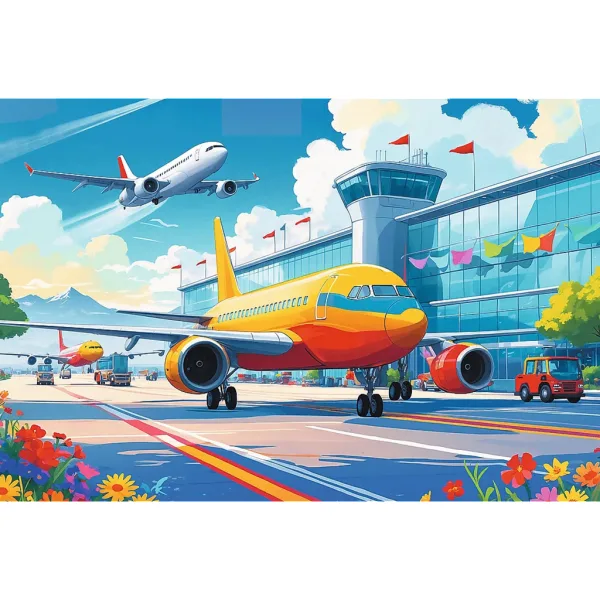 Letališče 100-delni puzzle - Trefl slika 2