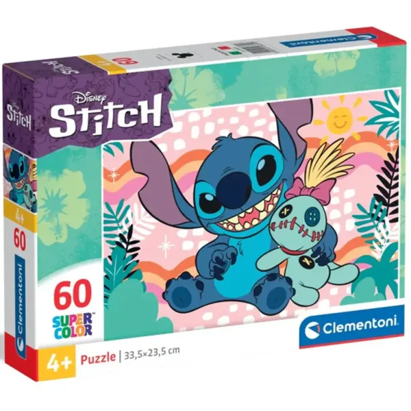 Lilo in Stitch Scrump plišasta igrača 60-delna supercolor sestavljanka - Clementoni slika 1