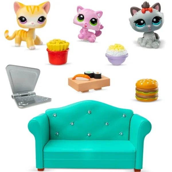 Littlest Pet Shop: Diner Dash 3-delni komplet za igro s figuricami mačk slika 2