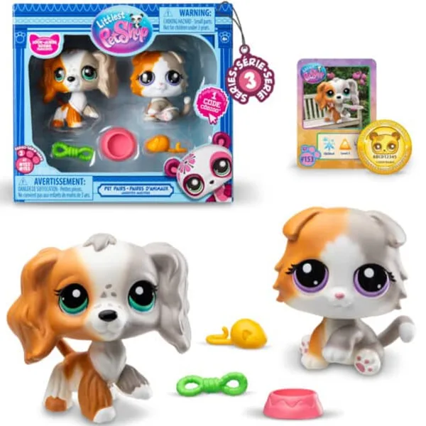 Littlest Pet Shop: Dvojni paket figuric hišnih ljubljenčkov S3 v več različicah, 1 kos slika 4