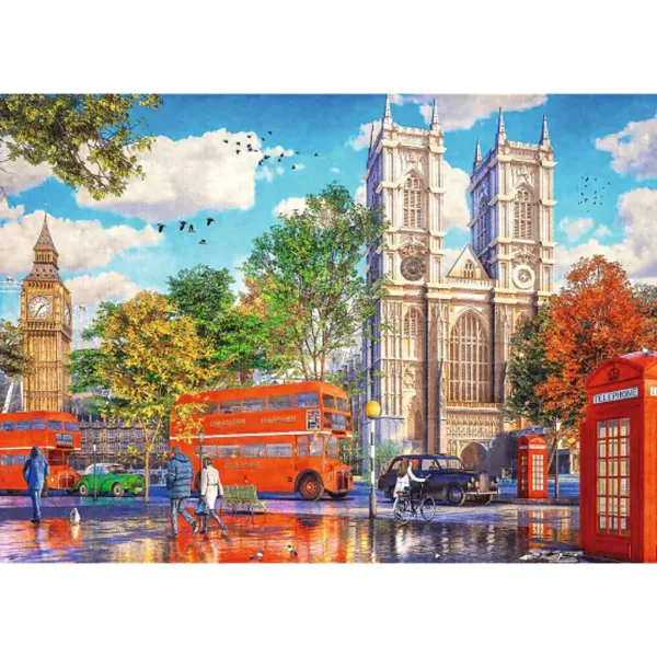 Londonska ulična scena, 1000-delni premium puzzle - Trefl slika 2