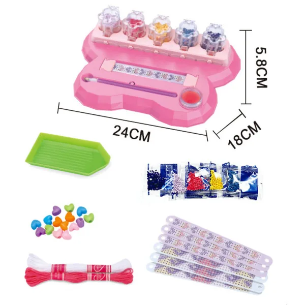 Luna: DIY komplet za ustvarjanje zapestnice z diamantnimi kamenčki slika 2