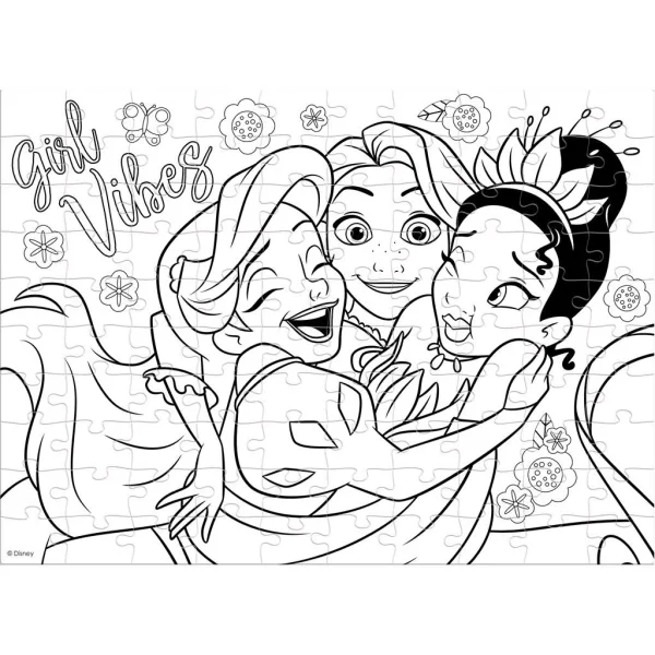 Luna: Disney princeske 2 v 1 100-delna pobarvanka sestavljanka slika 3