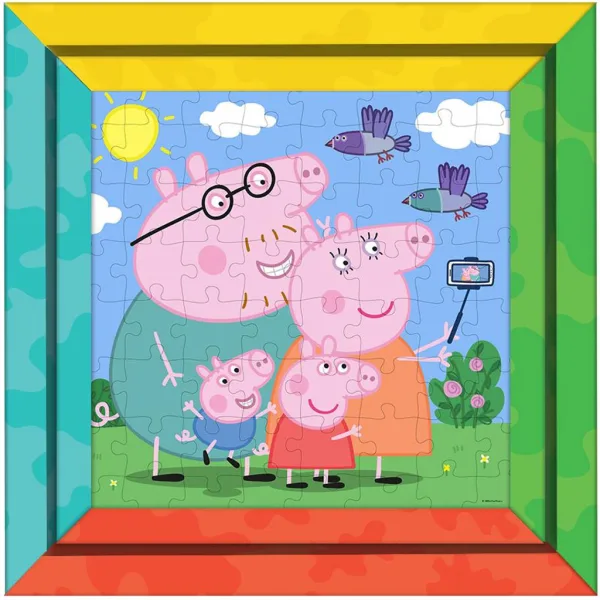Luna: Peppa pujsa 2-v-1 barvanka sestavljanka s 64 kosi in okvirjem slika 2